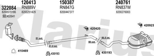 Klarius 720910E - Система випуску ОГ autocars.com.ua