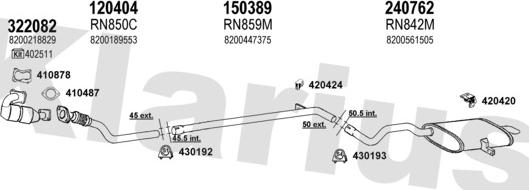 Klarius 720919E - Система випуску ОГ autocars.com.ua