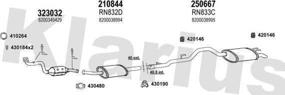 Klarius 720933E - Система випуску ОГ autocars.com.ua