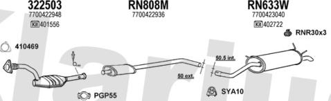 Klarius 720937U - Система випуску ОГ autocars.com.ua