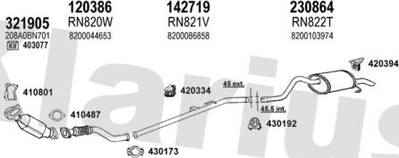 Klarius 720944E - Система випуску ОГ autocars.com.ua