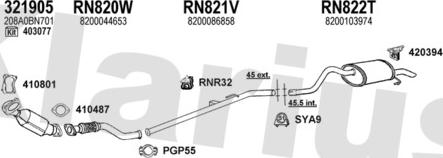Klarius 720944U - Система випуску ОГ autocars.com.ua