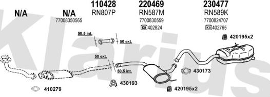 Klarius 720948E - Система випуску ОГ autocars.com.ua