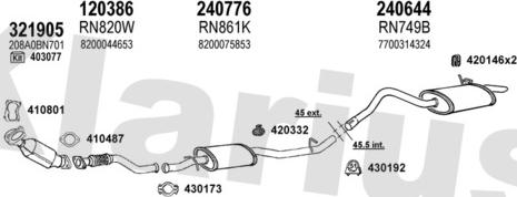 Klarius 720953E - Система випуску ОГ autocars.com.ua