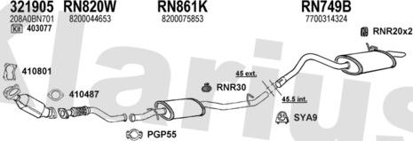 Klarius 720953U - Система випуску ОГ autocars.com.ua