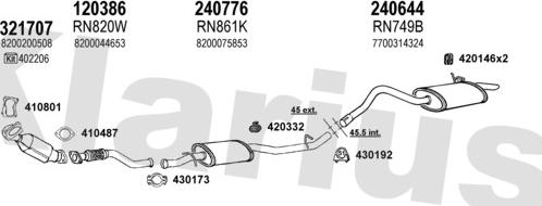 Klarius 720955E - Система випуску ОГ autocars.com.ua