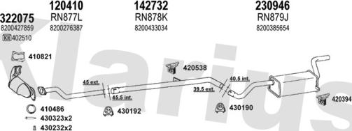 Klarius 720960E - Система випуску ОГ autocars.com.ua