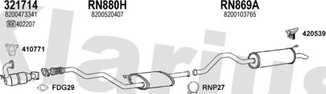 Klarius 720965U - Система випуску ОГ autocars.com.ua