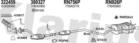 Klarius 720976U - Система випуску ОГ autocars.com.ua