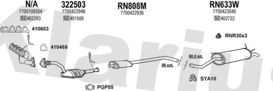 Klarius 720978U - Система випуску ОГ autocars.com.ua