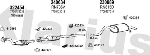 Klarius 720986E - Система випуску ОГ autocars.com.ua