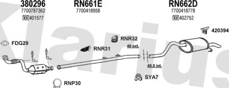 Klarius 720987U - Система випуску ОГ autocars.com.ua