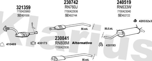 Klarius 720990E - Система випуску ОГ autocars.com.ua