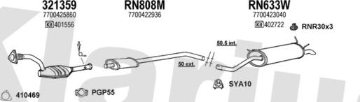 Klarius 720990U - Система випуску ОГ autocars.com.ua