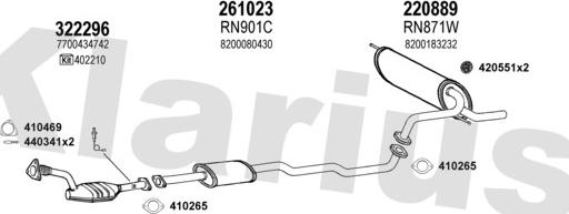 Klarius 721035E - Система випуску ОГ autocars.com.ua