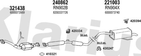Klarius 721049E - Система випуску ОГ autocars.com.ua