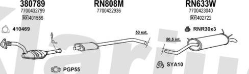Klarius 721053U - Система випуску ОГ autocars.com.ua