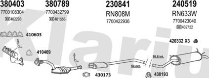 Klarius 721055E - Система випуску ОГ autocars.com.ua