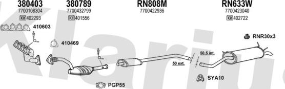Klarius 721055U - Система випуску ОГ autocars.com.ua