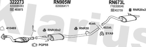 Klarius 721060U - Система випуску ОГ autocars.com.ua