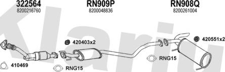 Klarius 721061U - Система випуску ОГ autocars.com.ua