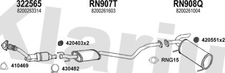 Klarius 721062U - Система випуску ОГ autocars.com.ua