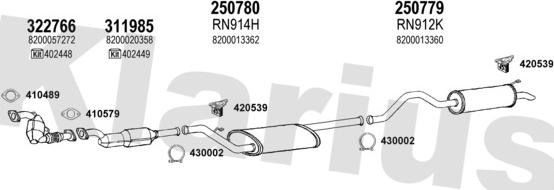Klarius 721067E - Система випуску ОГ autocars.com.ua