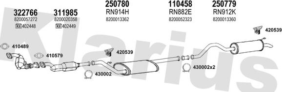 Klarius 721069E - Система випуску ОГ autocars.com.ua