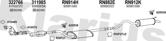 Klarius 721069U - Система випуску ОГ autocars.com.ua