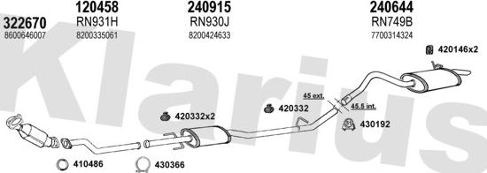 Klarius 721109E - Система випуску ОГ autocars.com.ua