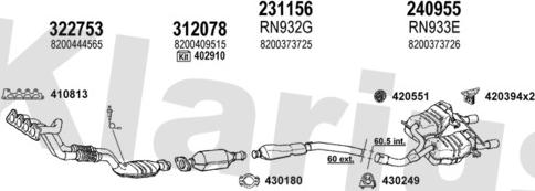 Klarius 721114E - Система випуску ОГ autocars.com.ua