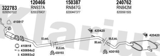 Klarius 721126E - Система випуску ОГ autocars.com.ua