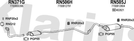 Klarius 721150U - Система випуску ОГ autocars.com.ua