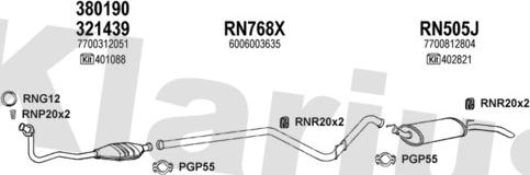 Klarius 721152U - Система випуску ОГ autocars.com.ua