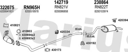 Klarius 721159E - Система випуску ОГ autocars.com.ua