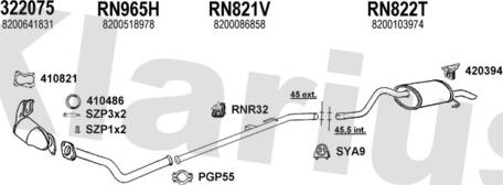 Klarius 721159U - Система випуску ОГ autocars.com.ua