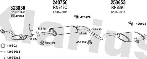 Klarius 721170E - Система випуску ОГ autocars.com.ua
