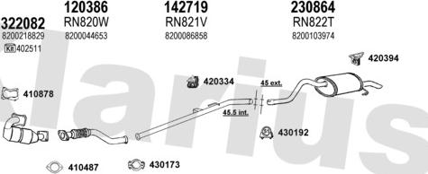 Klarius 721172E - Система випуску ОГ autocars.com.ua