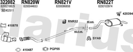 Klarius 721172U - Система випуску ОГ autocars.com.ua