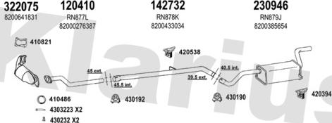 Klarius 721173E - Система випуску ОГ autocars.com.ua