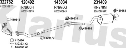 Klarius 721176E - Система випуску ОГ autocars.com.ua