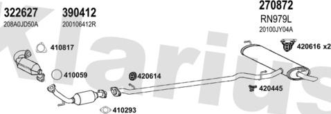 Klarius 721180E - Система випуску ОГ autocars.com.ua