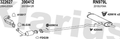 Klarius 721180U - Система випуску ОГ autocars.com.ua