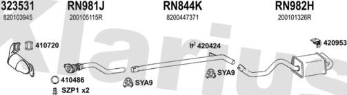 Klarius 721200U - Система випуску ОГ autocars.com.ua