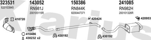 Klarius 721201E - Система випуску ОГ autocars.com.ua