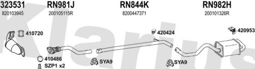 Klarius 721201U - Система випуску ОГ autocars.com.ua