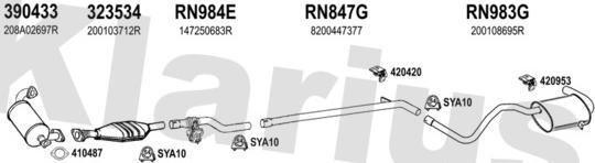 Klarius 721208U - Система випуску ОГ autocars.com.ua