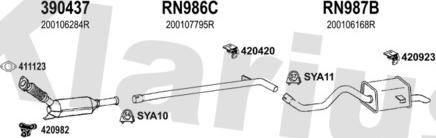 Klarius 721221U - Система випуску ОГ autocars.com.ua