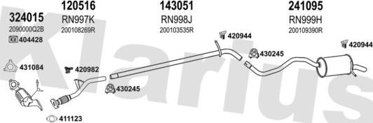 Klarius 721235E - Система випуску ОГ autocars.com.ua