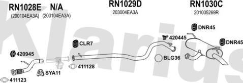 Klarius 721258U - Система випуску ОГ autocars.com.ua